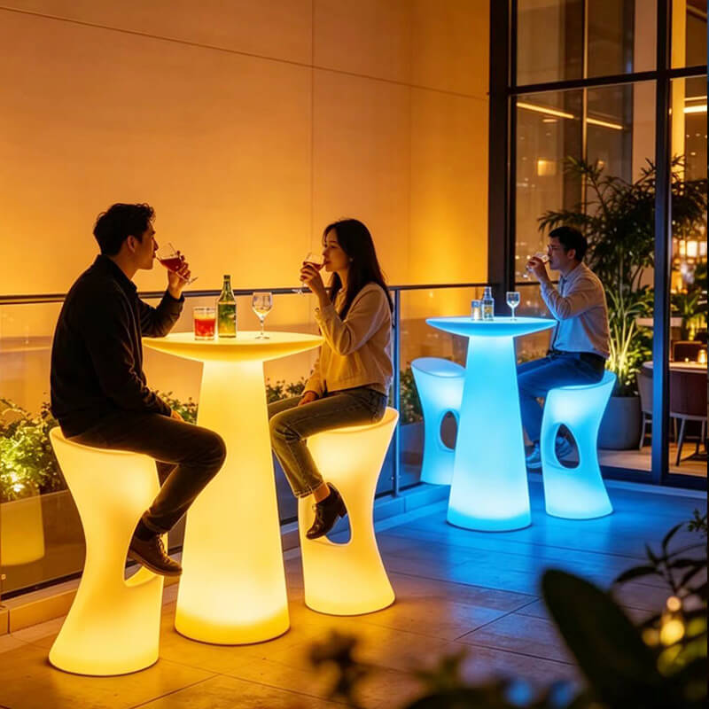 IP65 Waterproof Rechargeable Bar Tables