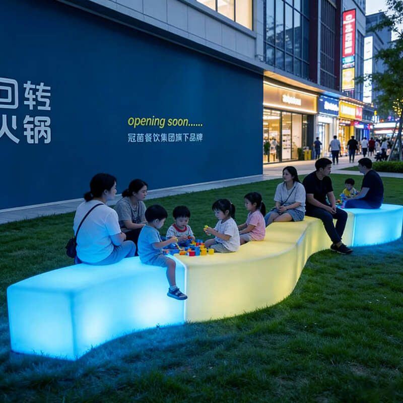 IP65 Waterproof Rechargeable Plastic Glowing Chairs