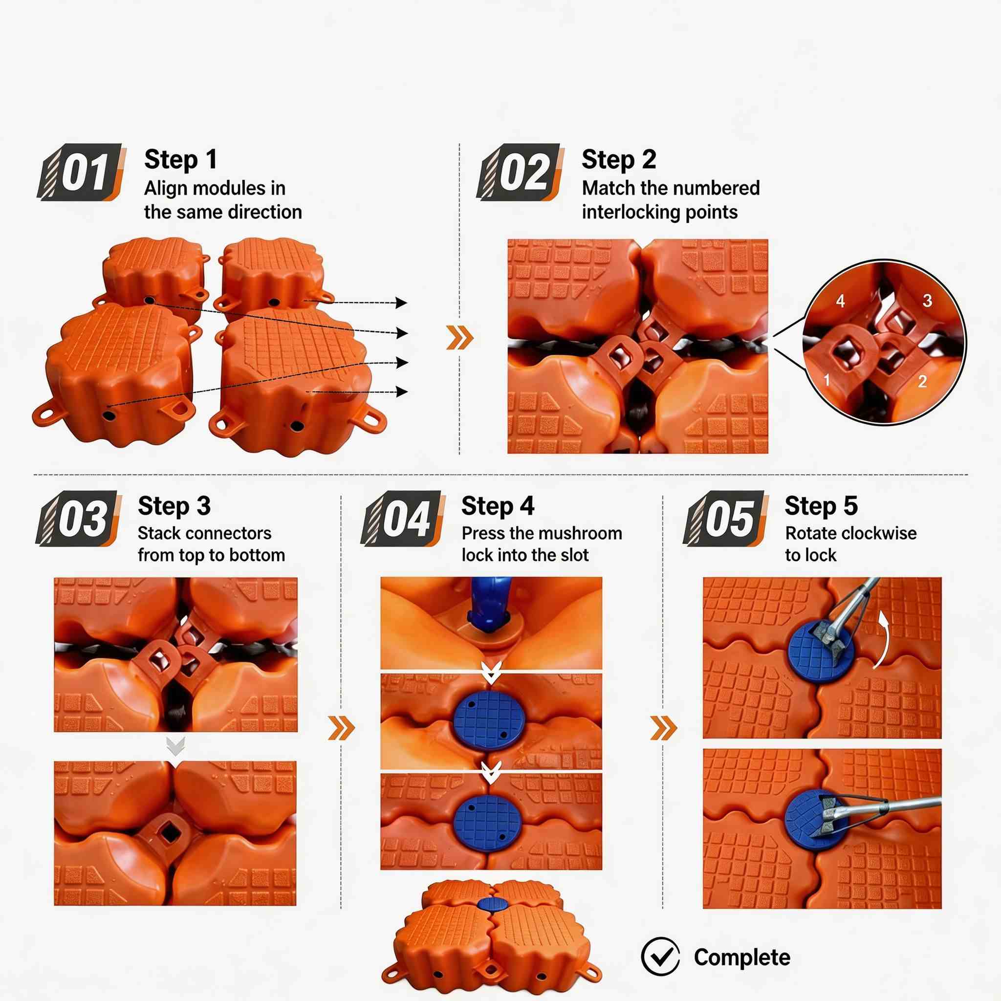 Interlocking Plastic Floating Dock Platform