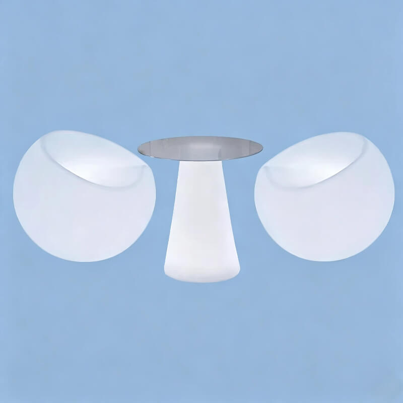 Led Light Up Apple Stool Table Set