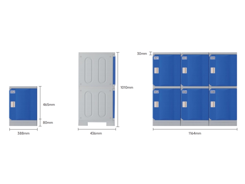 Corrosion Resistant Campus Bag Lockers