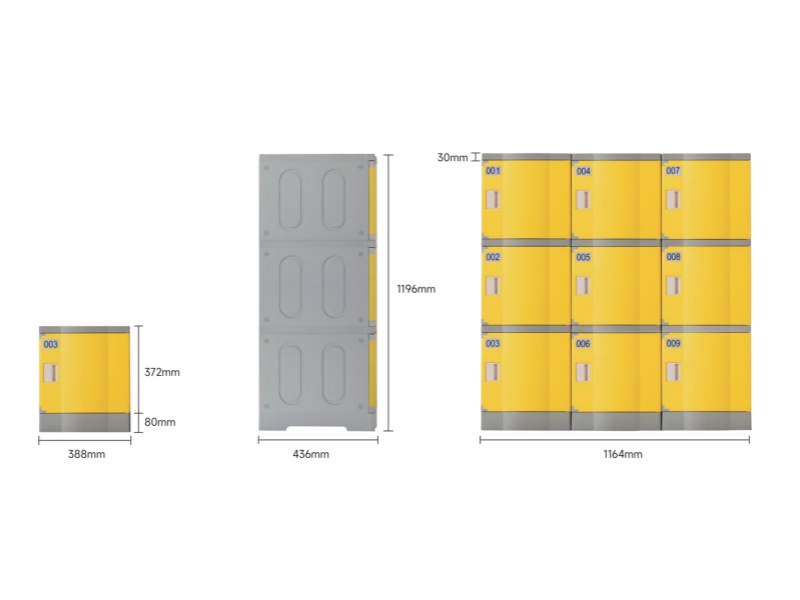 UV Resistant HDPE Plastic Lockers