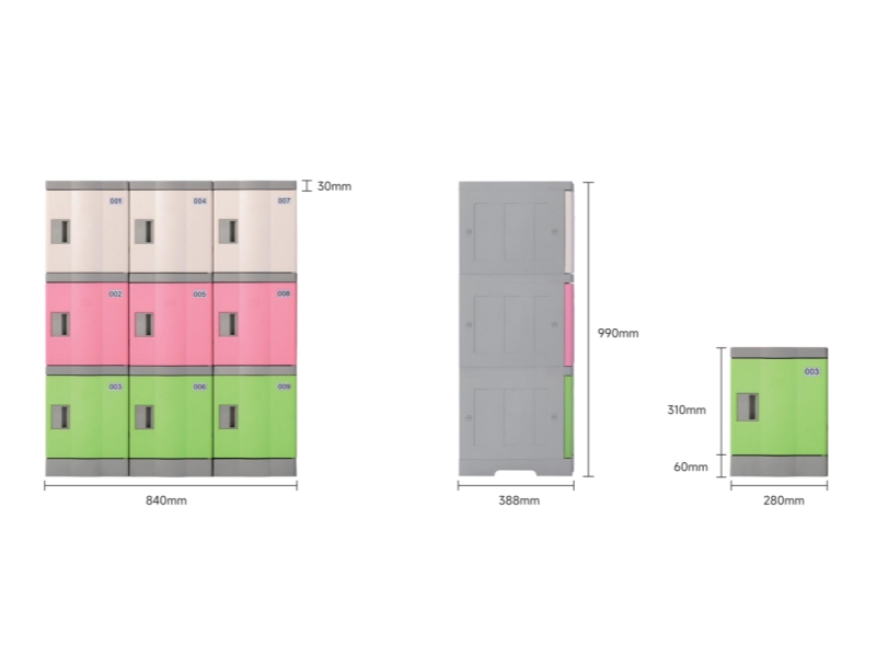 Seamless Rotomolded Plastic Storage Lockers