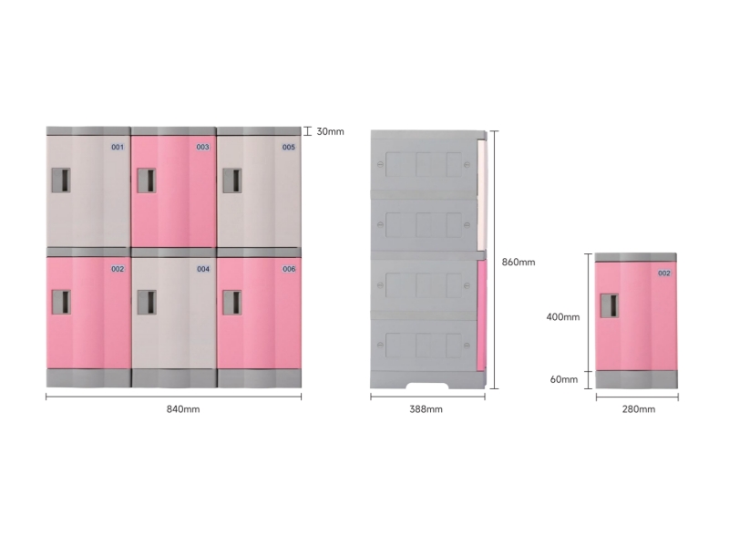 Industrial Grade HDPE Plastic Lockers